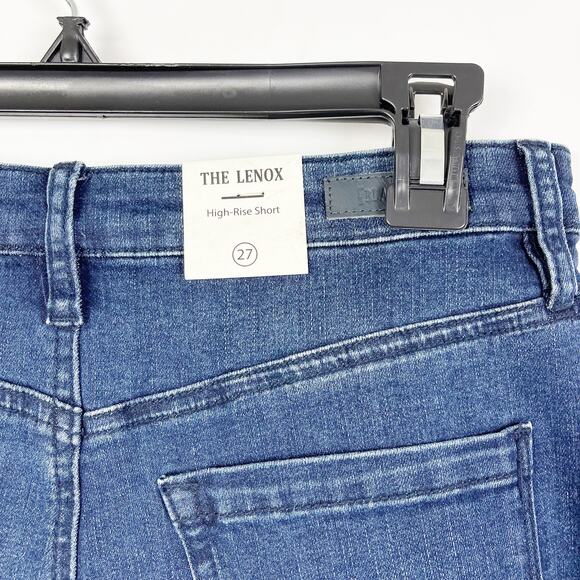 Blank NYC Womens The Lennox High-Rise Button Jean Shorts Sz 27 Dark Wash NWT - Picture 5 of 6